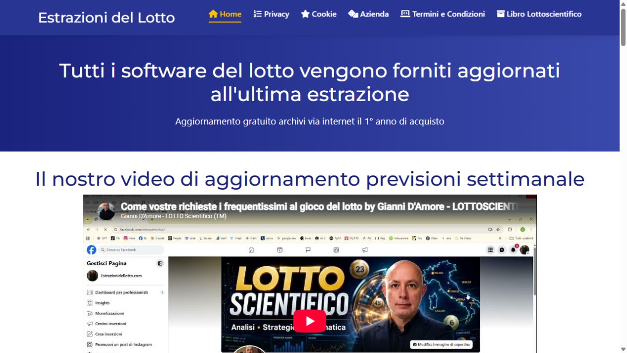 Anteprima del sito Estrazioni.it